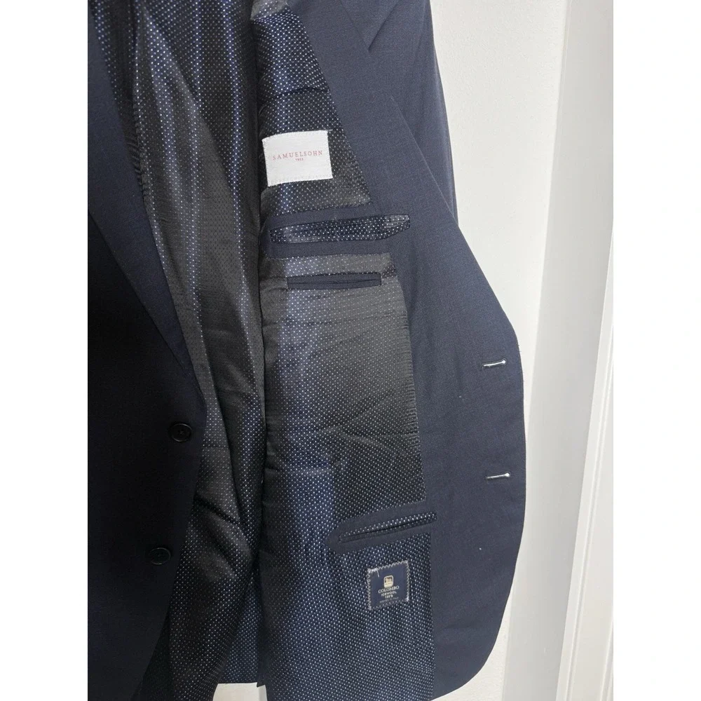 SAMUELSOHN SB Garner Dark BLUE ITALIAN Colombo Icewool BLAZER Size 50R